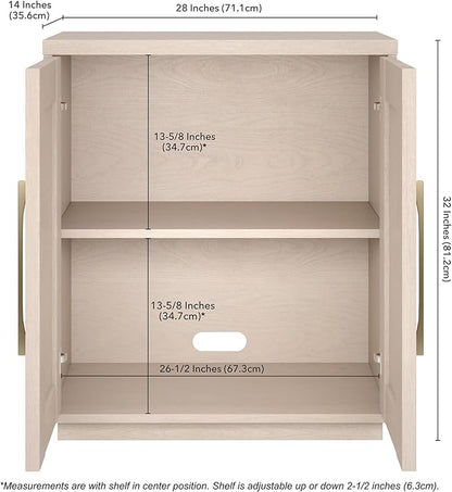 Henn&Hart Tillman Accent Cabinet, 28" Wide, Off-White