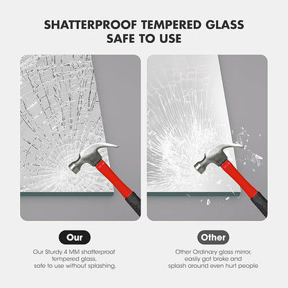 Hasipu Bathroom Mirror for Wall Vanity Mirror 20"x28"-2pcs, Frameless Mirror for Bathroom Sink, Rectangle Modern Horizontal or Vertical