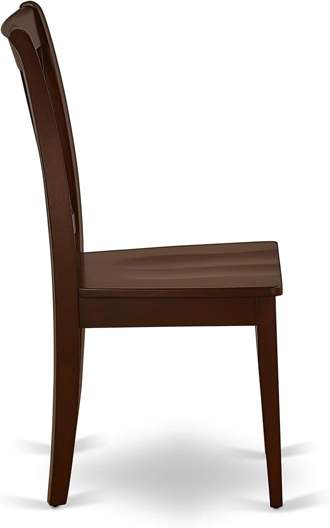 East West Furniture HBCL3-MAH-W 3 Piece Dinette Set for Small Spaces Contains a Round Dining Table with Pedestal and 2 Dining Chairs, 42x42 Inch, Mahogany