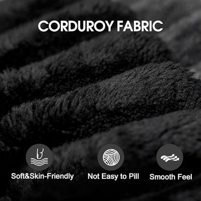 Down Filled Boneless Sectional Sofa Cloud Couch with Movable Ottomans, 118 inch Convertible U Shaped Lounge Couch w/Deep Seat, Fluffy Corduroy Upholstered Compress Modular Sofa