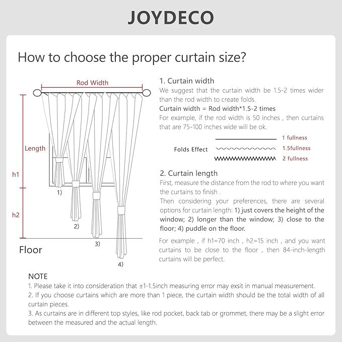 Joydeco 100% Blackout Curtains for Bedroom - Natural Linen Curtains 52"W x 84"L Long, Thermal Insulated 2 Panels Black Light Blocking Drapes, Rod Pocket & Back Tabs, Darkening Privacy for Living Room