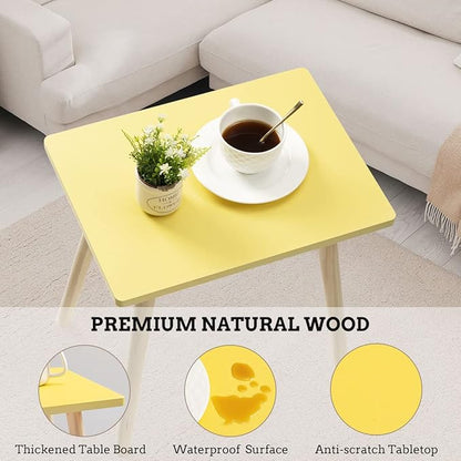 FORAOFUR Side Tables Living Room Set of 2, Small Wooden Table Accent Table Living Room, Bedroom, Accent Tables for Small Spaces, Easy Assembly