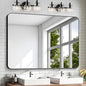 KOCUUY 36"x48" Large Rectangle Vanity Mirror, Black Metal Frame Mirror with Rounded Corner, Modern Design of Upgraded Shatterproof Glass for Bathroom, Bedroom, Living Room, Entryway