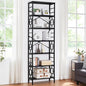 HOMISSUE Tall Bookshelf, 84 Inch Industrial Bookshelf with Metal Frame and Open Shelves, 7 Tier Metal Bookshelves and Bookcases, Rustic Tall Book Shelf for Office, Living Room and Bedroom, Black