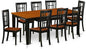 East West Furniture QUNI9-BCH-W 9 Piece Dining Room Table Set Includes a Rectangle Kitchen Table with Butterfly Leaf and 8 Dining Chairs, 40x78 Inch, Black & Cherry