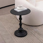 Drink Table for Small Spaces, Martini Table Cocktail Tables Drink Stand, Modern Small Side Pedestal Table, Accent End Metal Round Coffee Table for Living Room, Bedroom, Patio, Bar, Black
