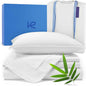 Kickoff Viscose Bamboo Sheets California King Size 4-pc 100% Organic Bamboo Viscose Bed Cooling Sheets Cal King Set Cool Bedding for hot Sleepers Sheet, Flat, Fitted, Pillowcases (Snow White, CK)