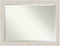 Amanti Art White Bathroom Mirror for Over Sink, 36x46 Opera Off White Rectangle Vanity Mirror, X-Large Traditional Wood Frame, Hangs Horizonally and Vertically, Bathroom Wall Decor, Beveled Edge