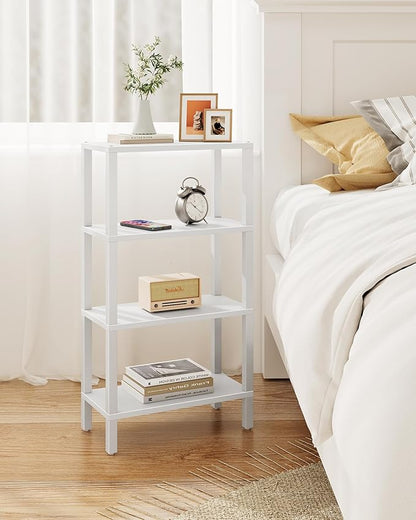 TUTOTAK Small Side Table, Narrow End Table, Skinny Sofa Table, Slim Nightstand, Couch Table, Living Room, Bed Room, White TB01BW078