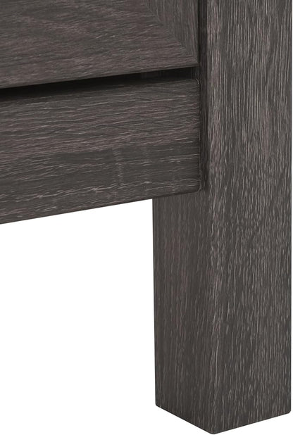 SAFAVIEH Evane TV Stand for up to 65" Flatscreen – Distressed Black & Natural, 2 Doors with Interior Storage, 2 Open Shelves, Entertainment Media Console (MED9629E)