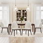 COLAMY Upholstered Dining Chairs Set of 6, Wooden Kitchen Chairs with Open Back, Modern Dining Room Chairs with Wood Frame, Dinner Side Chairs for Dining Room Kitchen Restaurant, Beige