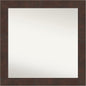 Amanti Art White Bathroom Mirror for Over Sink, 30x30 Wedge White Square Vanity Mirror, Large Modern Frame, Hangs Horizonally and Vertically, Bathroom Wall Decor, Non-Beveled Edge from WI, USA