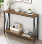 EXCEFUR Entryway Table, Narrow Sofa Console Tables Behind Couch, Modern Entry Table for Hallway Entrance Living Room, Rustic Brown