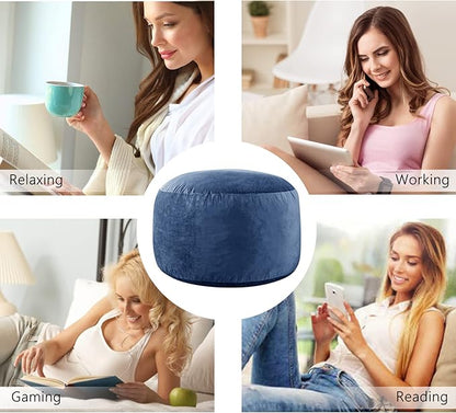 5 Ft Bean Bag Chairs for Adults with Memory Foam Filling, Comfy Bean Bag Sofa with Filler Included, Soft Dutch Velvet Fabric Beanbags,5 Foot, Navy