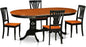 East West Furniture PLAV5-BCH-W 5 Piece Dining Room Furniture Set Includes an Oval Kitchen Table with Butterfly Leaf and 4 Dining Chairs, 42x78 Inch, Black & Cherry