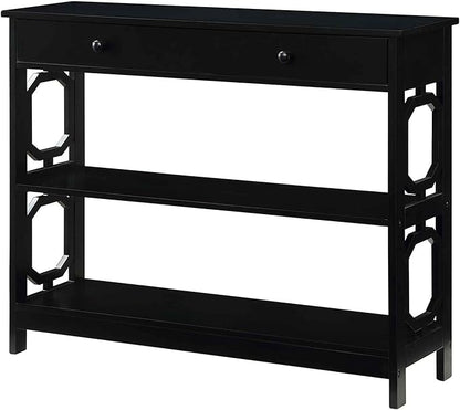 Convenience Concepts Omega 1 Drawer Console Table, Black