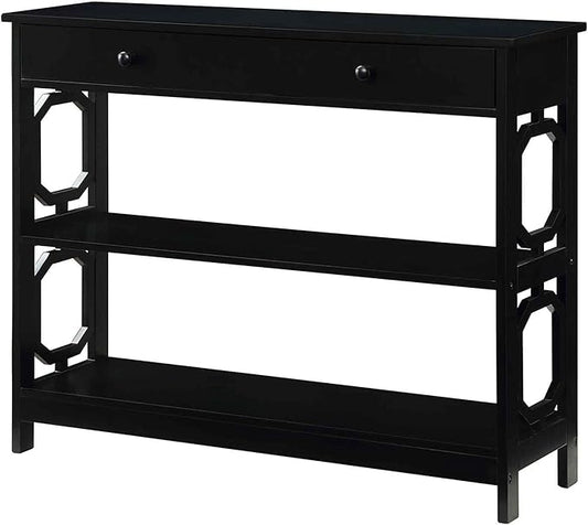 Convenience Concepts Omega 1 Drawer Console Table, Black