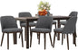 COLAMY 60 Inch Rectangular Kitchen Dining Table for 6, Modern Farmhouse Dining Table Set for 6, Wood Dining Table and Upholstered Dining Chairs for Kitchen, Dining Room, Restaurant, Brown/Light Grey