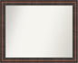 Amanti Art White Bathroom Mirror for Over Sink, 25x31 Cabinet White Narrow Rectangle Vanity Mirror, Large Modern Frame, Hangs Horizonally and Vertically, Bathroom Wall Decor, Non-Beveled Edge