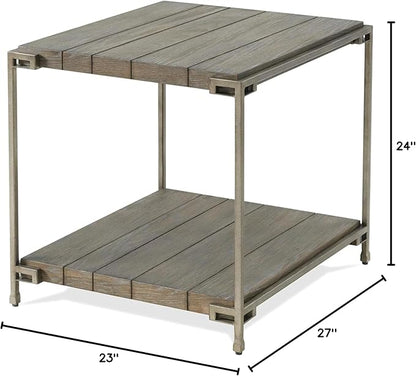 Roundhill Furniture Corbeta Living Room, End Tables, Aged Graphite
