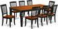East West Furniture LGDA9-BCH-W 9 Piece Dining Room Furniture Set Includes a Rectangle Kitchen Table with Butterfly Leaf and 8 Dining Chairs, 42x84 Inch, Black & Cherry