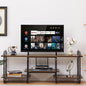 VECELO TV Stands up to 55 Inch,Entertainment Center/Media Console Table with Adjustable Storage Shelves for Living Room/Bedroom,