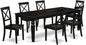 East West Furniture LGBO7-BLK-W 7 Piece Dining Set Consist of a Rectangle Dining Room Table with Butterfly Leaf and 6 Wood Seat Chairs, 42x84 Inch, Black