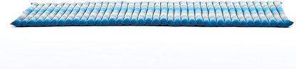 Leewadee - Foldable Floor Mattress - Japanese Roll Up Futon -Trifold Tatami Mat- Guest Floor Bed - Camping Mattress - Thai Massage Mat, Kapok Filled, 75 x 28 inches, Light Blue