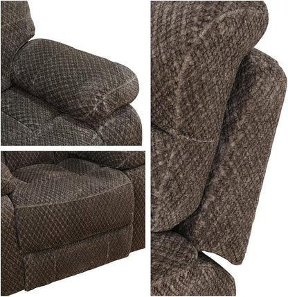 Recliner Chair, Recliner Home Theater Seating, Electric Reclining Chair for Adult, Breathing Chair for Living Room, Dark Brown