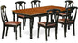 East West Furniture DOKE7-BCH-LC 7 Piece Dining Room Furniture Set Consist of a Rectangle Wooden Table with Butterfly Leaf and 6 Faux Leather Upholstered Chairs, 42x78 Inch, Black & Cherry