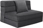 Fold Sofa Bed Couch Twin Size with Pillow Memory Foam Convertible Sleeper Chair Bed Futon Lazy for Living Room/Home Office/Guest Beds/Apartment/Upstairs Loft,Dark Gray