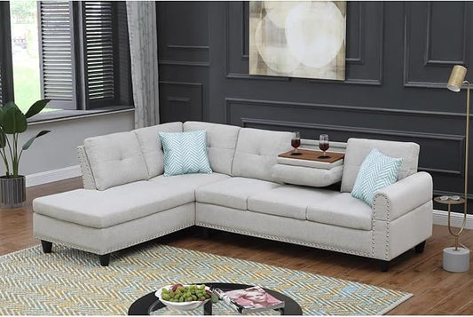 Evan Sectional Sofa for Living Room, Apartment, Bedroom, Office
