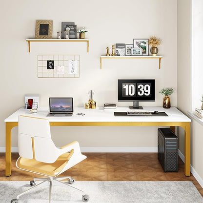 Tribesigns 78.7 Inches Extra Long Computer Desk 2 Person Desk, Double Long Desk, Workstaion for Home Office