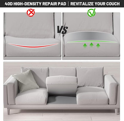 Couch Cushion Support for Sagging Seat - 20" x 20" High-Density Curved Foam Sofa Cushion Support Board, Couch Supporter for Under The Cushions, Grey Set of 3