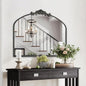 Wall Mirror Window Decorative Traditional Mirrors Antique Arched Farmhouse for Living Room Bedroom Entryway Bathroom Vanity 30 * 36 * 1.2,Black