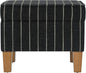 Home Decor | Dinah Collection Modern Storage Ottoman | Ottoman with Storage for Living Room & Bedroom(Black with Boucle Stripe)