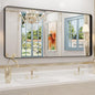 WEER Black Metal Framed Mirror, 60X28 Inch Rectangular Matte Black Wall Mirror for Bathroom, Rounded Corner Black Bathroom Vanity Mirror, Tempered Glass, Anti-Rust, Hangs Horizontal or Vertical