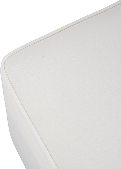 Christopher Knight Home Isa Velvet Ottoman Footstool, Square Pouf Poufee Footrest Ottoman Large Seat, Modern Side Table for Living Room Bedroom Home Decor, Cream, 30"