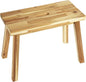 Bench 100% Solid Acacia Wood, Backless, Wax Galvanized Finish, Easy Assembly, End Table Wooden Bench Furniture for Plant, Dining Room, Entryway, Indoor (26 inches)