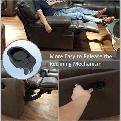 Universal Metal Recliner Handle Replacement Part with Cable, Cable Working Thread 4.7”, Compatible with Major Sofa/Couch/Chair