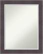 Amanti Art Brown Bathroom Mirror for Over Sink, 30x24 Ellie Brown Silver Rectangle Vanity Mirror, Medium Modern Frame, Hangs Horizonally and Vertically, Bathroom Wall Decor, Non-Beveled Edge