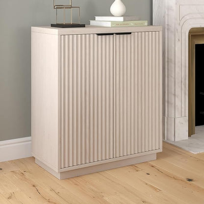 Henn&Hart 28" Wide Rectangular Accent Cabinet in Alder White, for Home, Living Room, Bedroom, Entertainment Room, Office