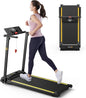 UREVO Treadmill with Desk Workstation, Walking Pad Treadmills for Home Office, Under Desk Compact Design Treadmill with HIIT Programs, Remote Control, LED Display