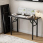 Frylr Small Folding Computer Desk – Portable 43.3 Inch Foldable Laptop Table, Collapsible and Compact for Easy Storage and Fast Setup, Lightweight for Small Spaces, Craft and Study Use,Charcoal Wenge