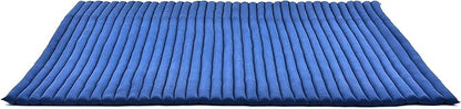 Leewadee - Foldable Floor Mattress - Japanese Roll Up Futon -Trifold Tatami Mat- Guest Floor Bed - Camping Mattress - Thai Massage Mat, Kapok Filled, 75 x 57 inches, Blue