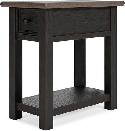 Signature Design by Ashley Tyler Creek Chair Side End Table, Light Brown & Whitewash