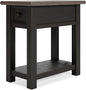 Signature Design by Ashley Tyler Creek Chair Side End Table, Light Brown & Whitewash