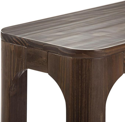 Plank+Beam Forma Console Table, 46 Inch, Solid Wood Sofa Table, Entryway Table for Hallway, Narrow Behind The Couch Table, Console Tables for Entryway, Living Room, Foyer, Easy Assembly, Walnut