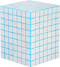 JONATHAN Y END2000E Callista 18" Modern Bohemian Ceramic Tiled Rectangle End Table, Side Table, Accent Table for Living Room, Bedroom, White/Neon Blue