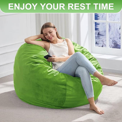 Hobestluk 3FT Bean Bag Chair Giant Bean Bag Chairs for Adults Large Bean Chairs with Removable Cover, Beanbag Chair with Filler, Adult Bean Bag Chairs for Living Room, Bedroom